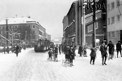 Československo, zima, sníh, historie, Domácí, vánoce