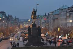 Václavské náměstí v noci