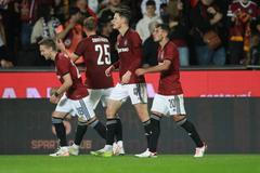 fotbal, Fortuna:Liga 2023/2024, Sparta - Plzeň, radost Sparty
