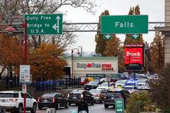 Výbuch na mostě Rainbow Bridge mezi USA a Kanadou