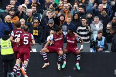 West Ham - Wolverhampton (Souček, Coufal, Kudus, Paquetá)