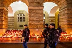 Filozofická fakulta, střelba, svíčky