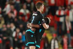 fotbal, Fortuna:Liga 2022/2023, Slavia - Plzeň, radost Plzně