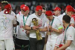 Slávisté slaví vítězství ve finále MOL Cupu se Spartou