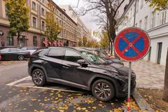 Parkování v Praze, dopravní značka Zákaz zastavení