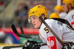 Švédský hokejový obránce Axel Sandin-Pellikka