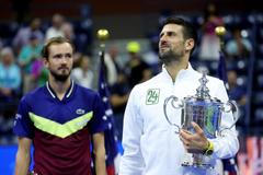 Novak Djokovič a Daniil Medveděv, finále US Open 2023