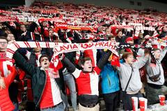 Fanoušci Slavie na zápase EKL Slavia Praha - Sivasspor