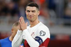 Cristiano Ronaldo v zápase kvalifikace na Euro 2024 Slovensko - Portugalsko