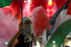 Lidé v Londýně pořádali demonstraci na podporu Palestiny