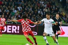 Momentka ze zápasu Mönchengladbach - Mohuč