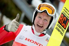 Britský skokan Michael "Eddie" Edwards v roce 2013