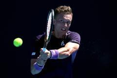 Jiří Lehečka v zápase prvního kola Australian Open 2024
