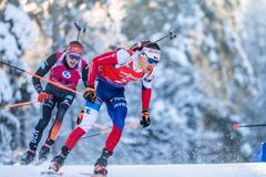 Michal Krčmář při sprintu v Ruhpoldingu