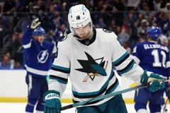 San Jose Sharks right wing Filip Zadina