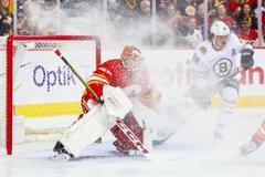 NHL: Boston Bruins at Calgary Flames