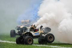 Protesty fanoušků při utkání Rostock - Hamburk