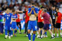 Zklamaný Dávid Hancko v osmifinále Eura 2024 Anglie - Slovensko