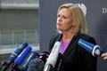 German Interior Minister Nancy Faeser addresses members of the media, in Berlin