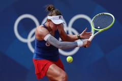 Barbora Krejčíková v osmifinále olympiády v Paříži 2024