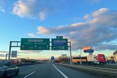 Dálnice D1, Průhonice, úsek nově bez placení, silnice pro motorová vozidla