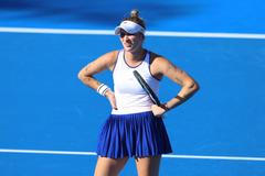 Markéta Vondroušová na turnaji v Dauhá