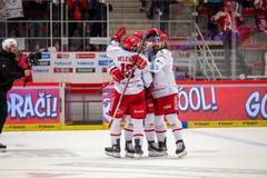 Radost hokejistů Třince