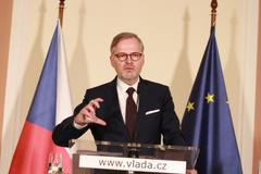Premiér Petr Fiala na první tiskové konferenci po jednání vlády v roce 2024