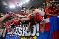 Čeští fanoušci po zápase fotbalové reprezentace s Tureckem na Euru 2024