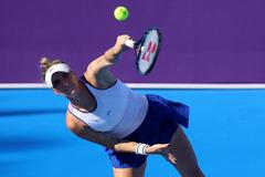 Markéta Vondroušová na turnaji v Dauhá