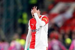 Europa League - Round of 16 - Second Leg - Slavia Praha v AC Milan smutek fotbal Ivan Schranz