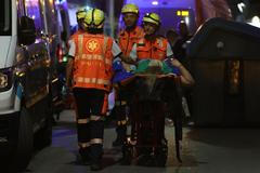 zřícení budovy restaurace na Mallorce