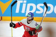 Pavel Zacha slaví gól ve čtvrtfinále MS 2024 Česko - USA