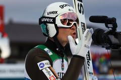 Anže Lanišek při závodě Turné čtyř můstků v Ga-Pa 2024