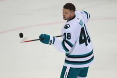 NHL v Praze: Nashville Predators vs. San José Sharks, Tomáš Hertl