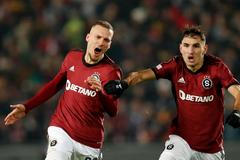 Europa League - Group C - Sparta Prague v Real Betis Lukáš Haraslín (vlevo) a Qazim Laci fotbal