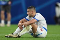 Zklamaný Ondřej Lingr po zápase Eura 2024 Portugalsko - Česko