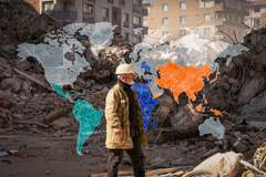 Humanitární a rozvojová pomoc - ikona, poutak