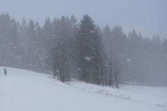 První jarní den - sníh, chumelenice na horách