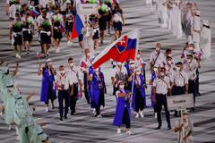 Slovenská výprava při slavnostním zahájení her v Tokiu 2020