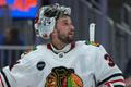 NHL: Chicago Blackhawks at New York Islanders Petr Mrázek hokej