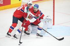 Roman Červenka v zápase MS 2024 Česko - Norsko