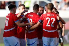 fotbal, příprava, reprezentace, Česko - Severní Makedonie, radost českých fotbalistů