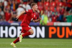 Michal Sadílek slaví gól v zápase Ligy národů Česko - Španělsko