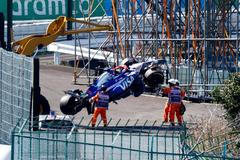 Havarovaný vůz BR Daniela Ricciarda ve VC Japonska F1 2024