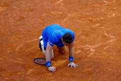 Jiří Lehečka při skreči v semifinále