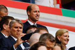 Princ sleduje čtvrtfinále Eura 2024 Anglie - Švýcarsko