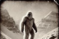 Yeti, Mýtické bytosti – vizualizace světových mýtických bytostí dle AI, mýtus, bytost, bytosti, mytologie, AI, umělá inteligence, historie, Magazín