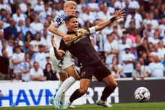 Ewerton v zápase Baníku na hřišti Kodaně v Konferenční lize