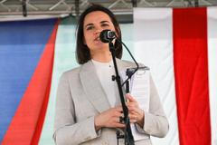 Bělorusko, demonstrace, protest, Staroměstské náměstí, Svjatlana Cichanouská, svoboda